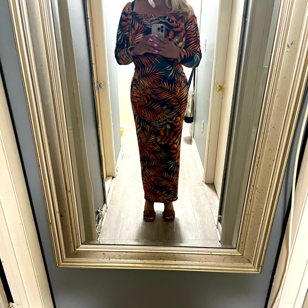 Curvy Sense long floral dress
